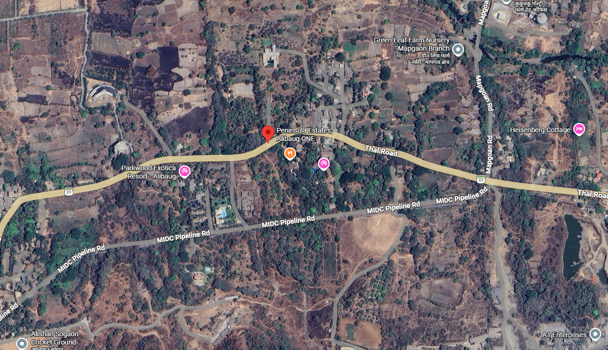 Peninsula Alibaug location map